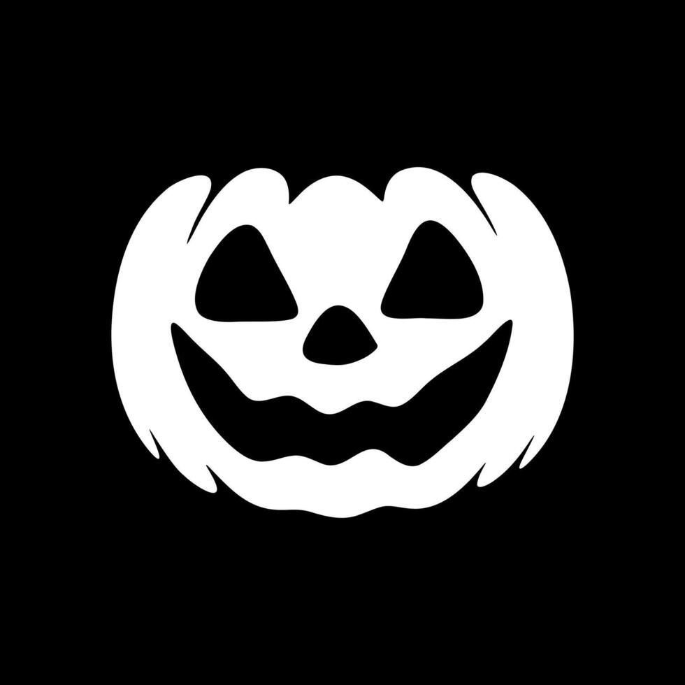 Smiling Jack-O'-Lantern Silhouette vector