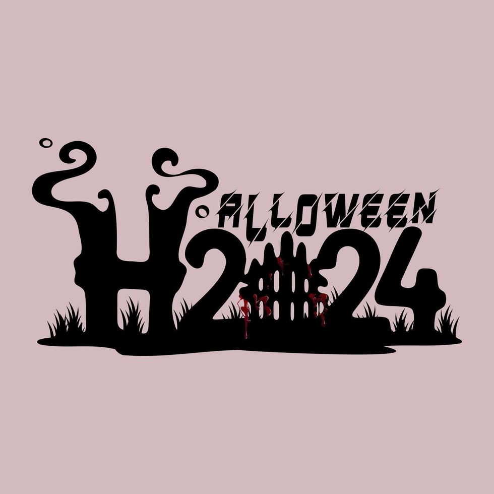 Spooky Halloween 2024 with Gothic Vibes vector