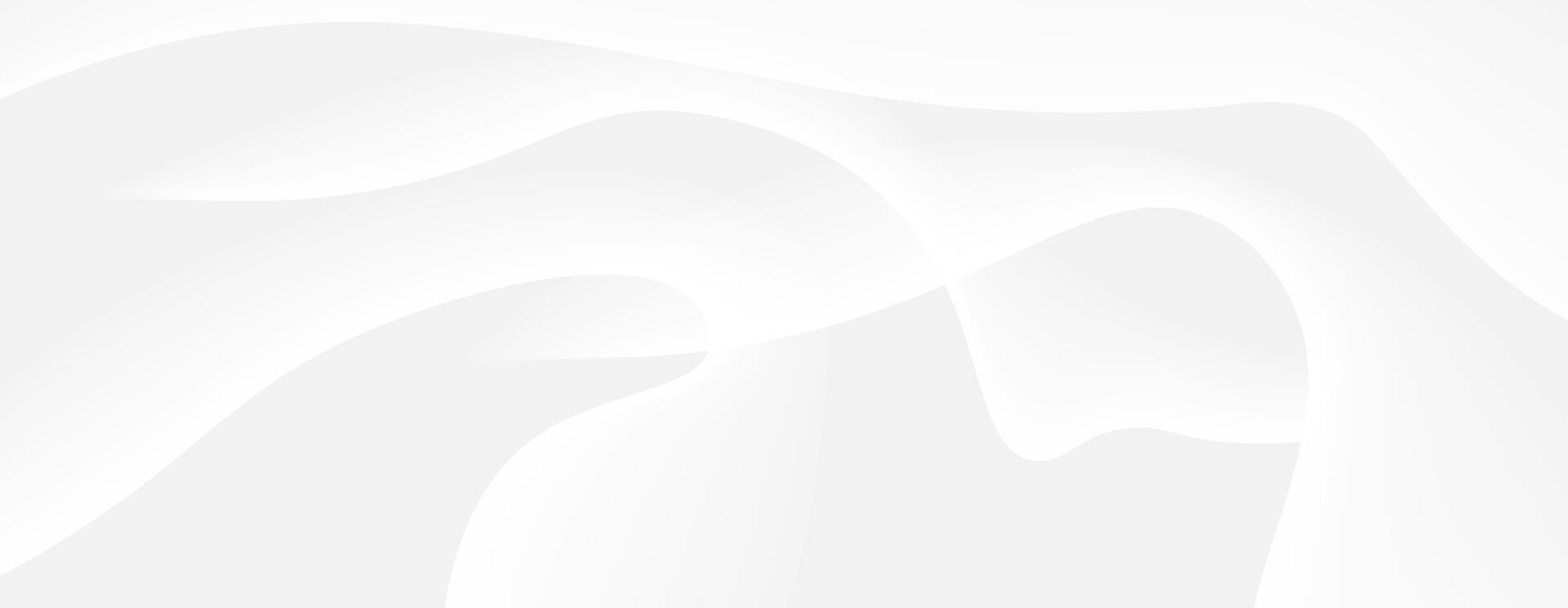Abstract White Background with Curved Shapes vector