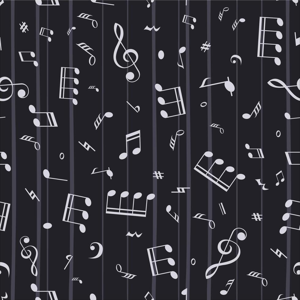 abstract music note textile pattern vector