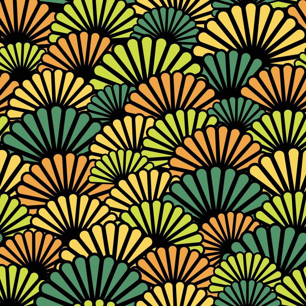 abstract colorful geometric floral pattern vector