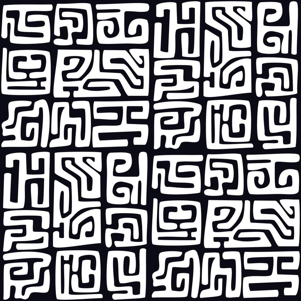 abstract shape ethnic fabric pattern vector