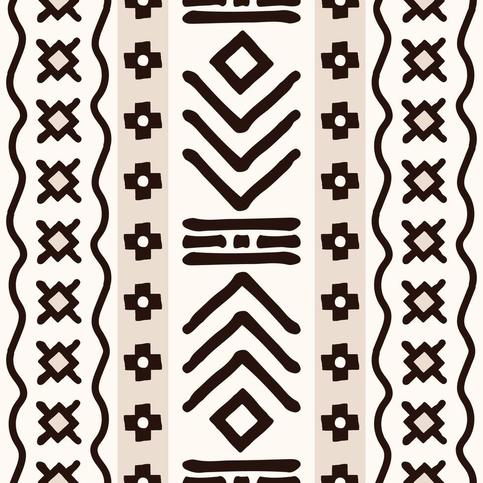 abstract ethnic border fabric pattern vector