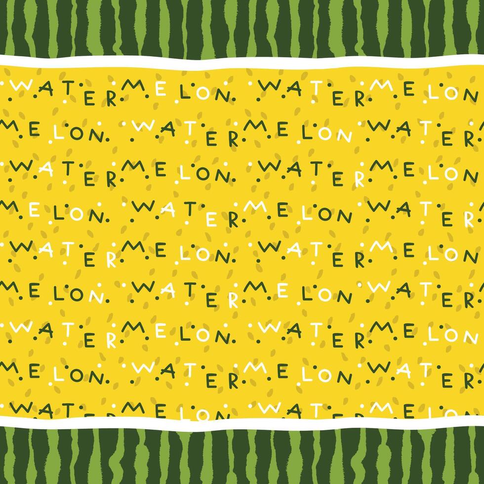watermelon text textile seamless pattern vector