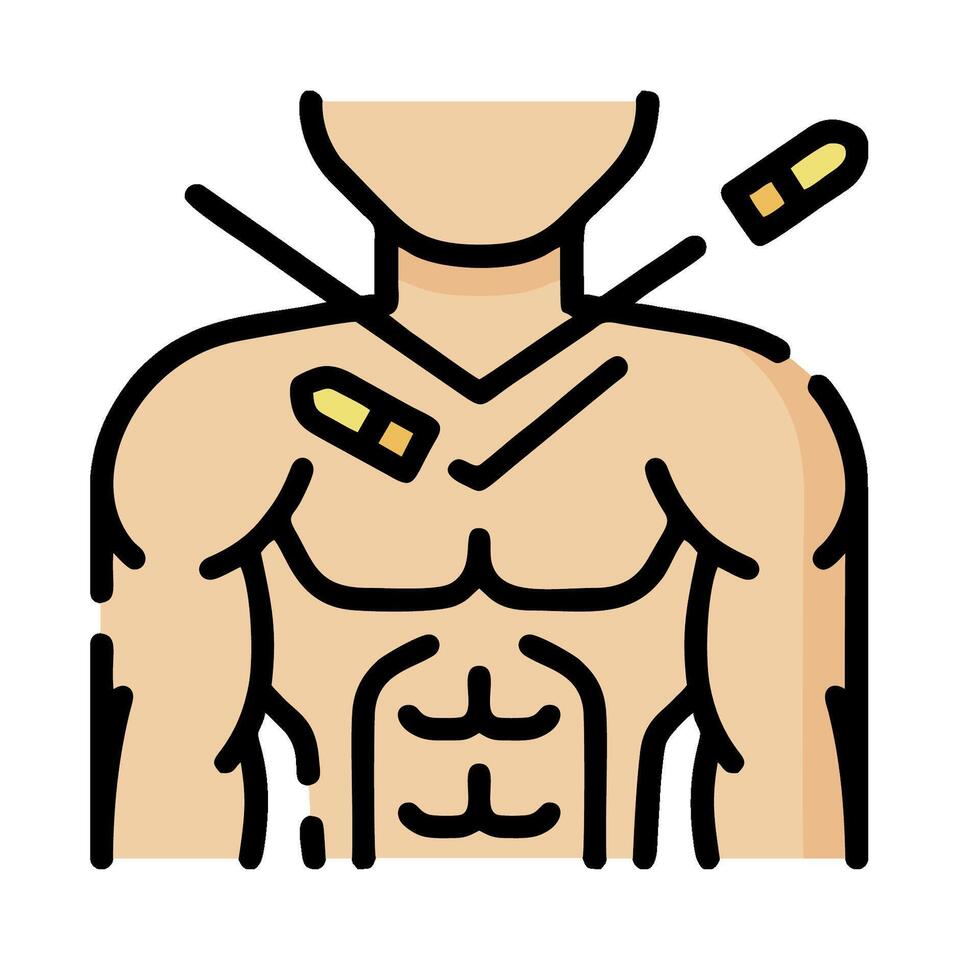 a man with a chest and a knife vector
