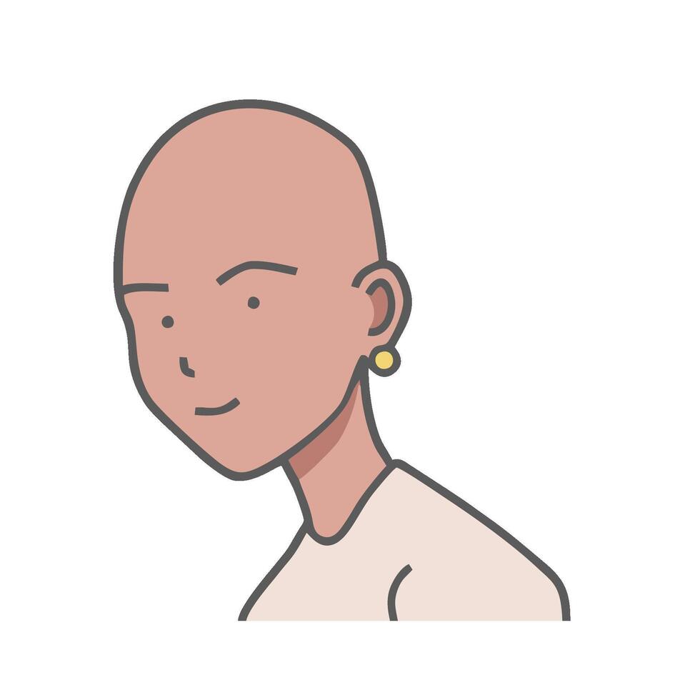 A bald man with a bald head vector