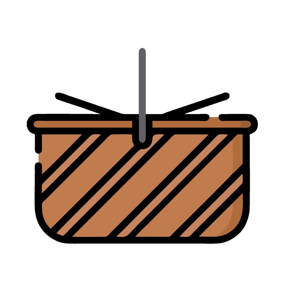 A basket with a handle on it vector