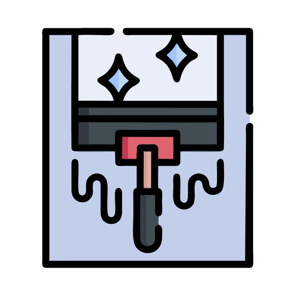 A paint brush with a paint can on top vector