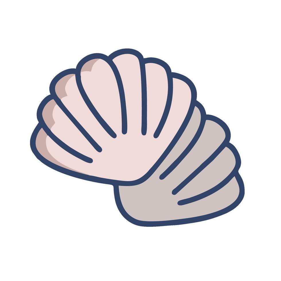 Sea shell icon isolated on white background vector