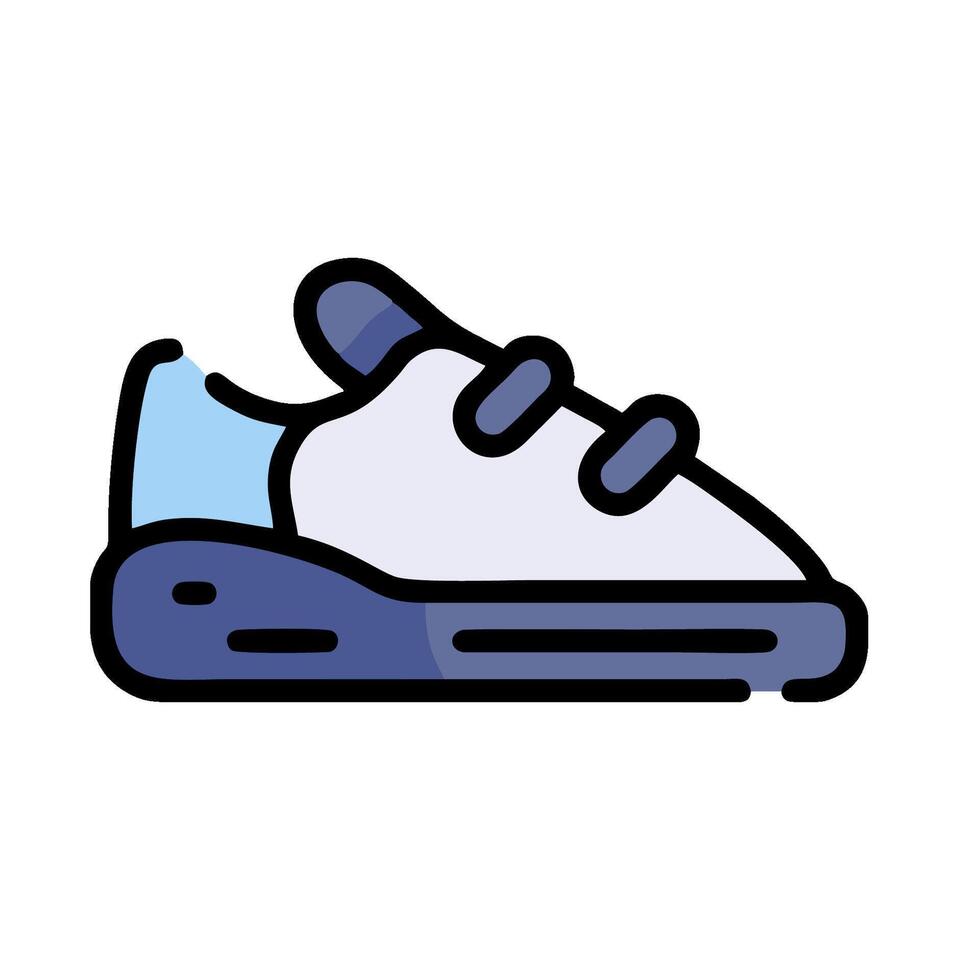 A shoe with a blue strap on it vector
