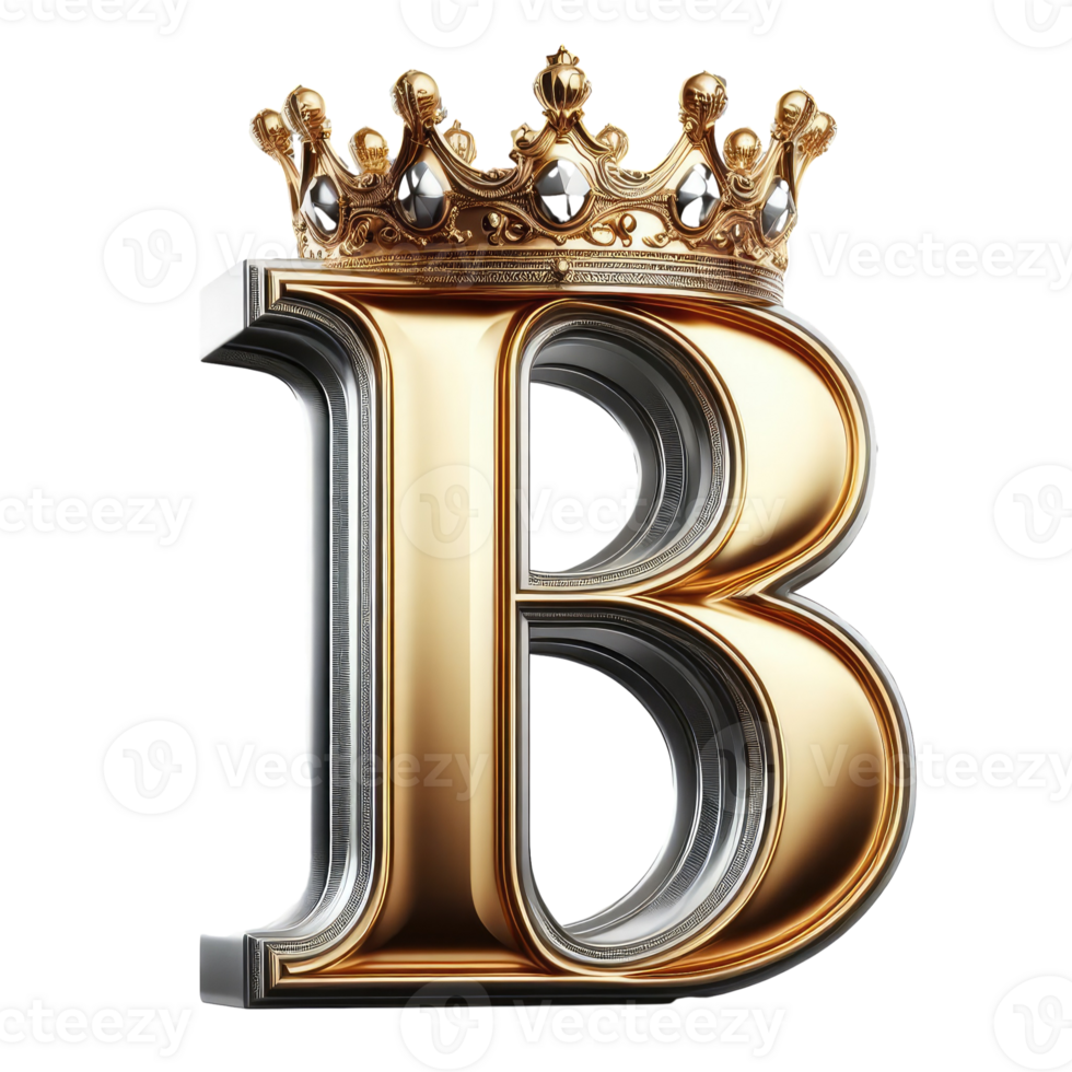 The letter b with a crown on it png