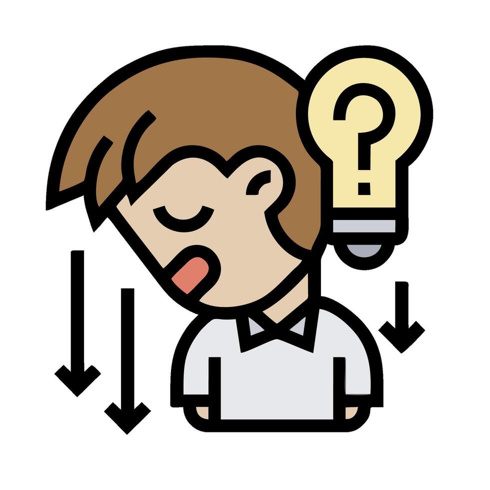 A man with a light bulb on his head vector