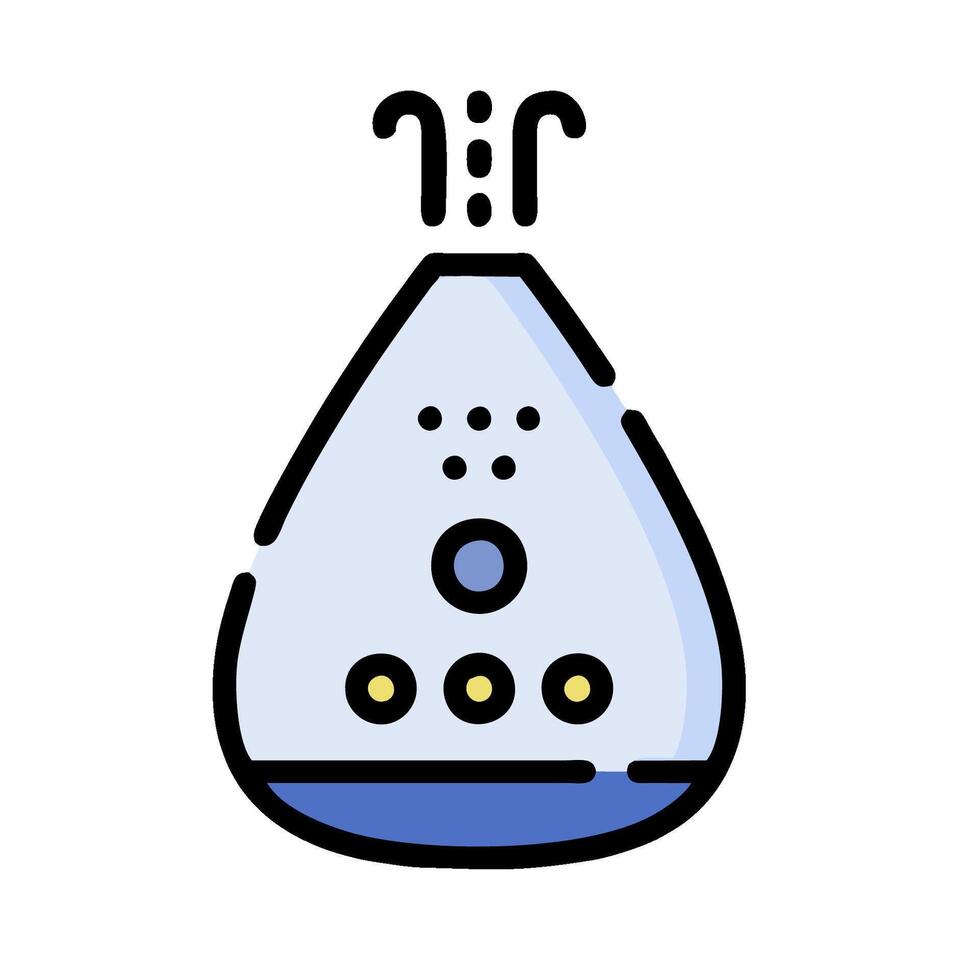 A blue and white liquid container with a small hole vector