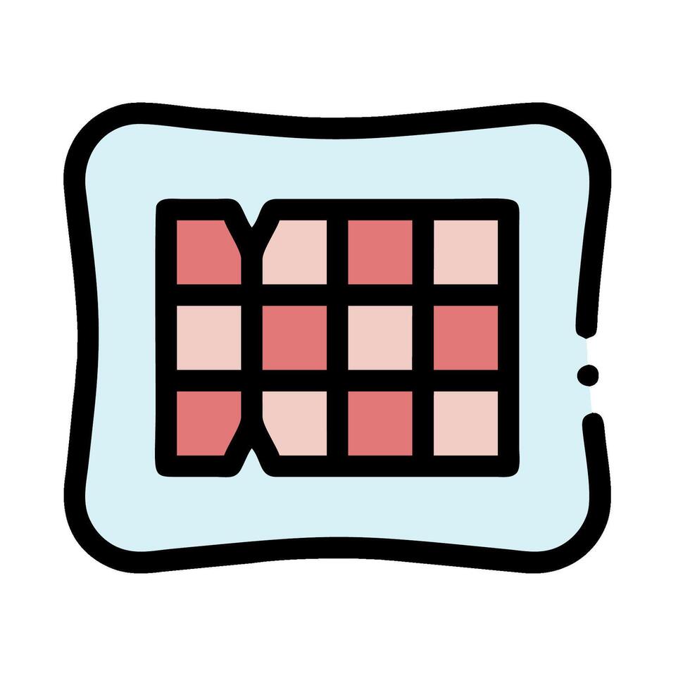 A square with squares on it, with a red and pink background vector