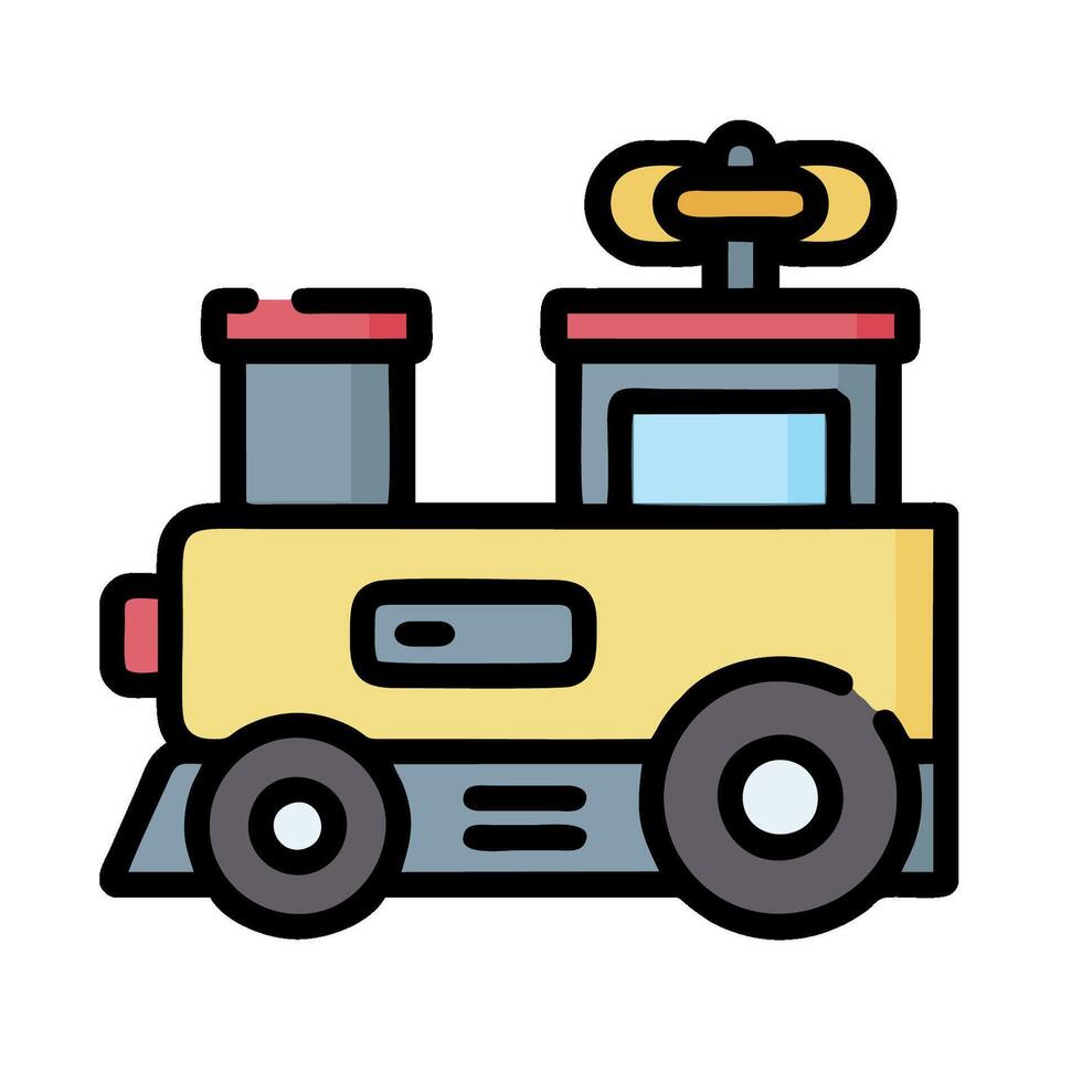 A cartoon train on a white background vector