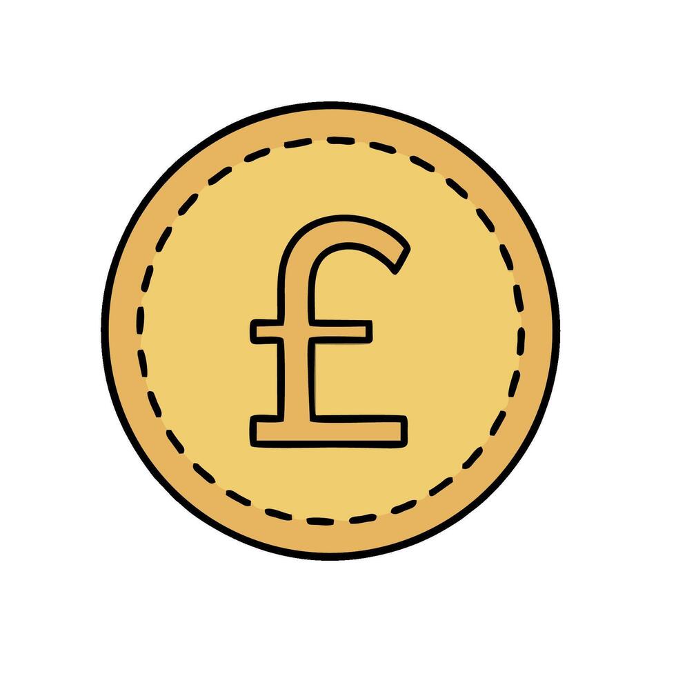 Pound coin icon illustration design vector