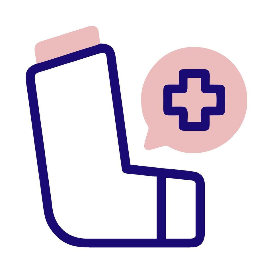 A blue and white icon of a foot with a cross on it vector