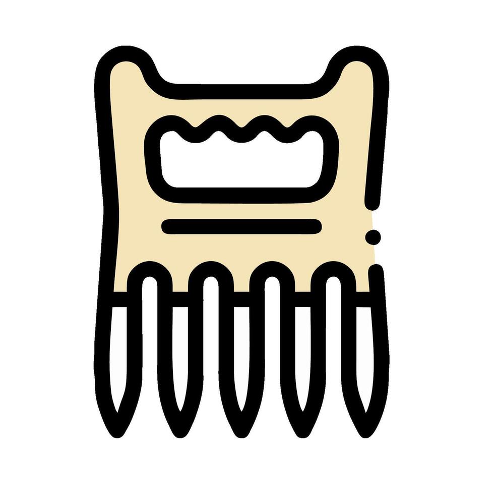 A comb with a handle on it vector