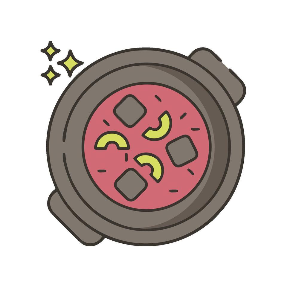 A bowl of food with a star on top vector