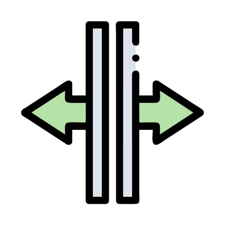 Two arrows pointing in opposite directions vector