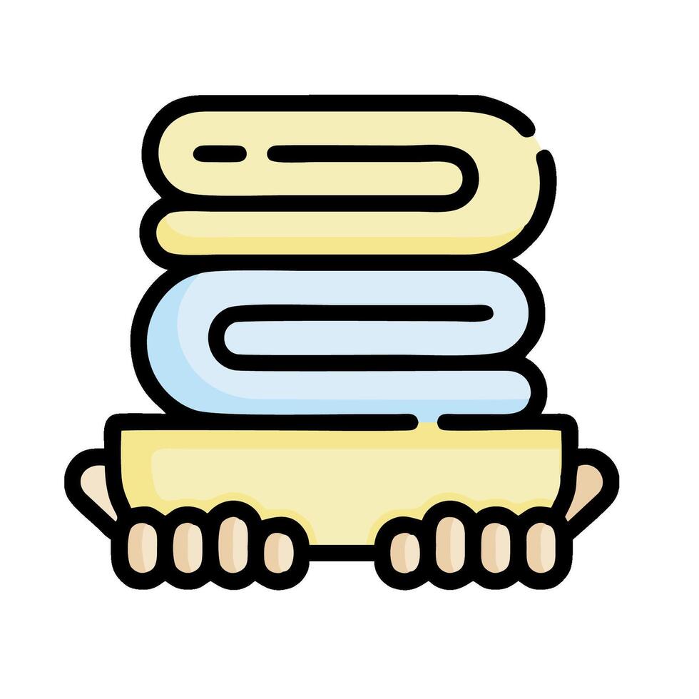A stack of books with hands holding them up vector