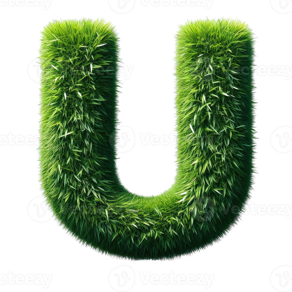 Grass letter u png