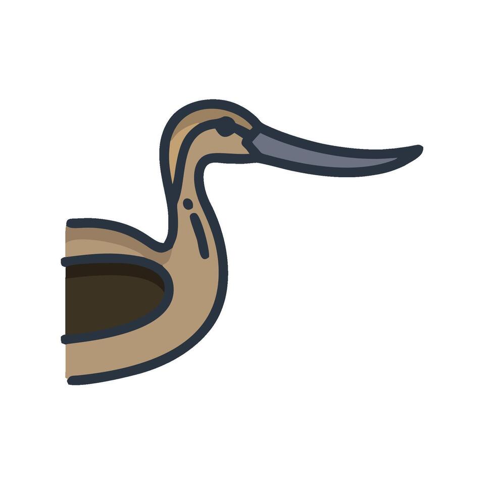 A bird with a long beak and long neck vector