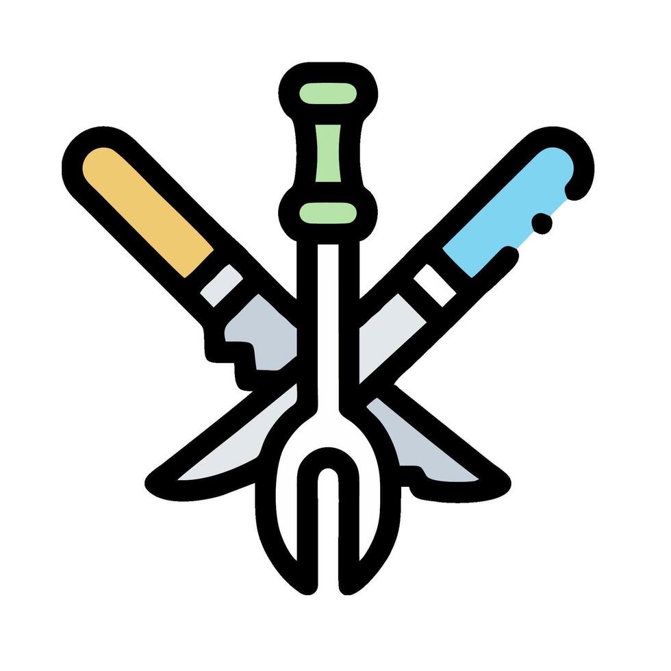 Knife and fork icon illustration vector