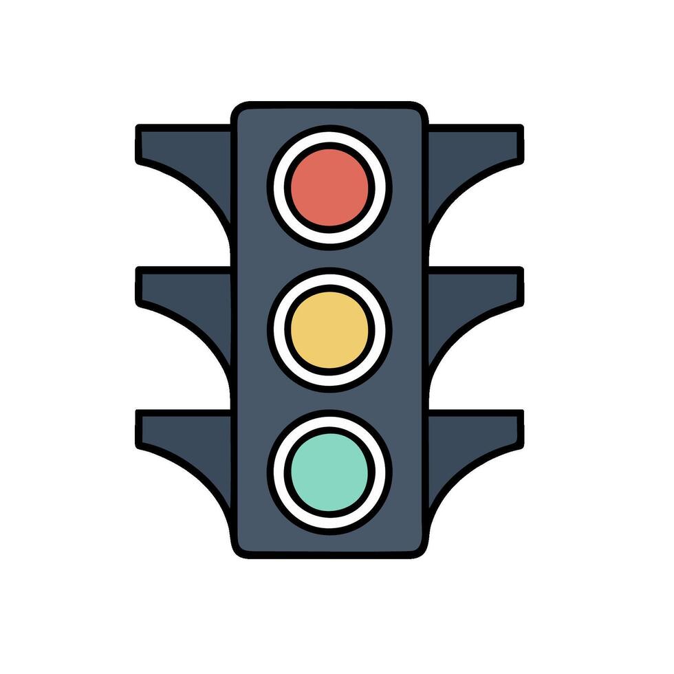 Traffic light icon illustration vector
