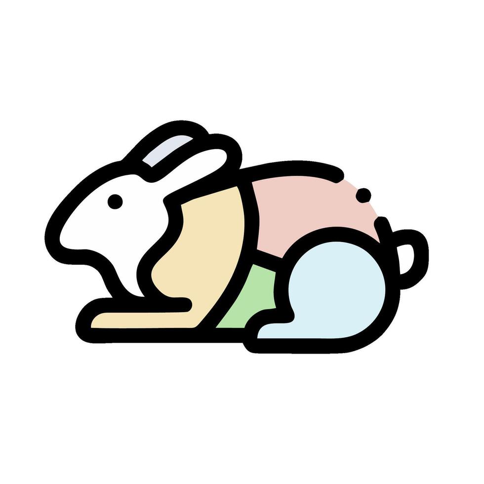 A rabbit is sitting on a white background vector