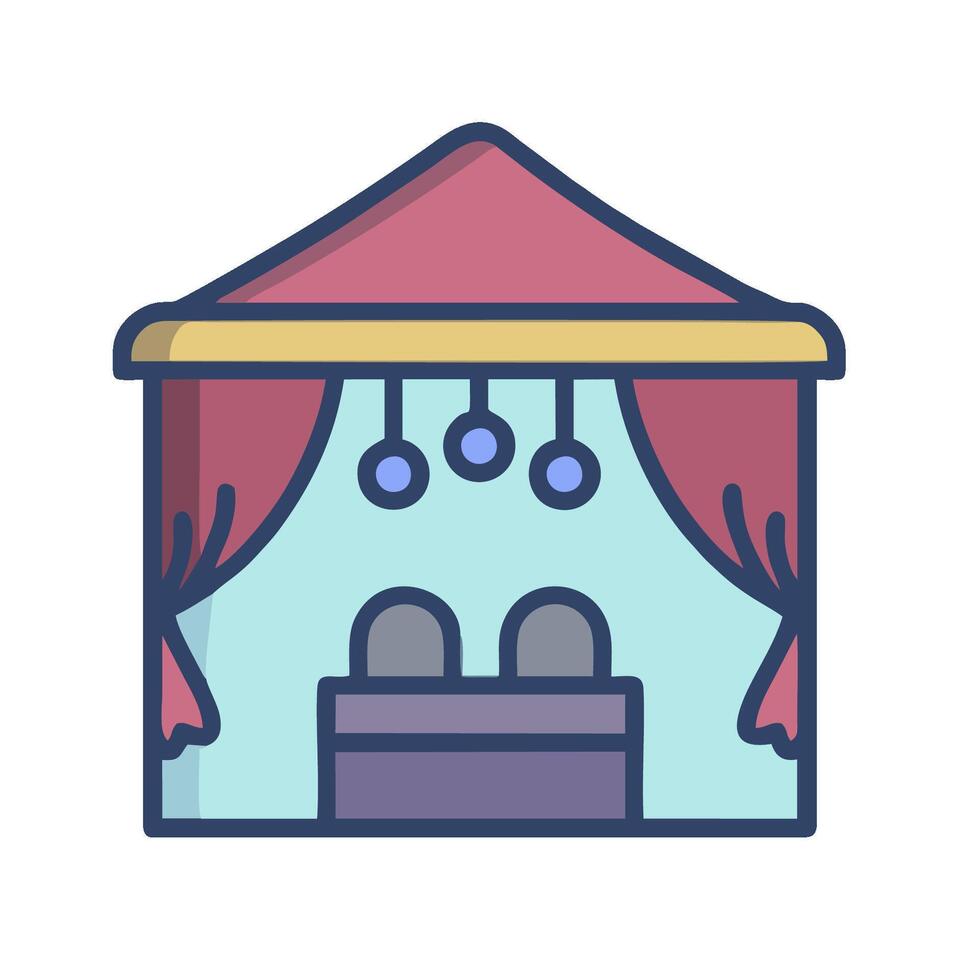 A circus tent icon on a white background vector
