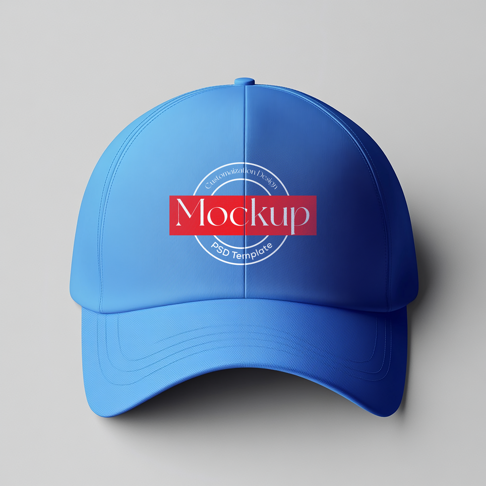 Cap mockup design ash background psd