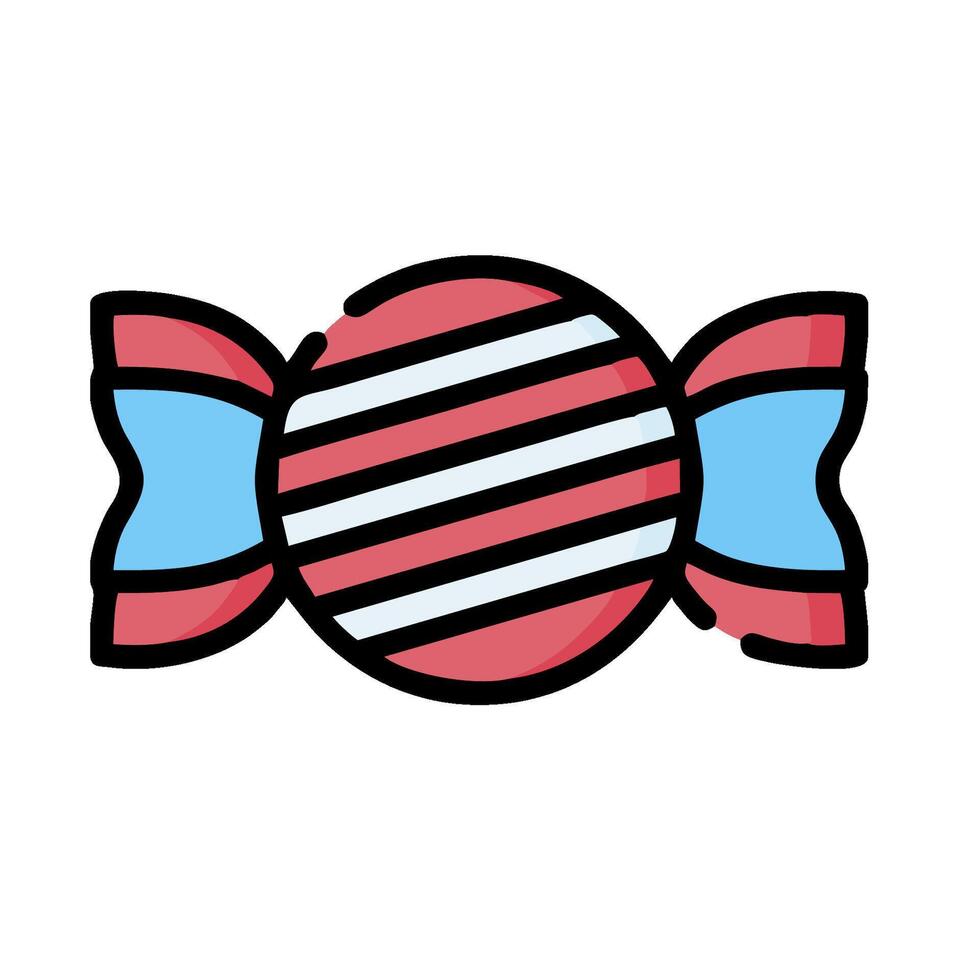 A candy bar with a red and blue stripe vector