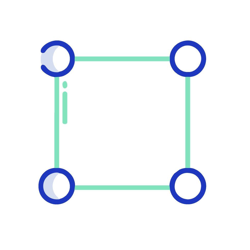 A square with four circles in it vector