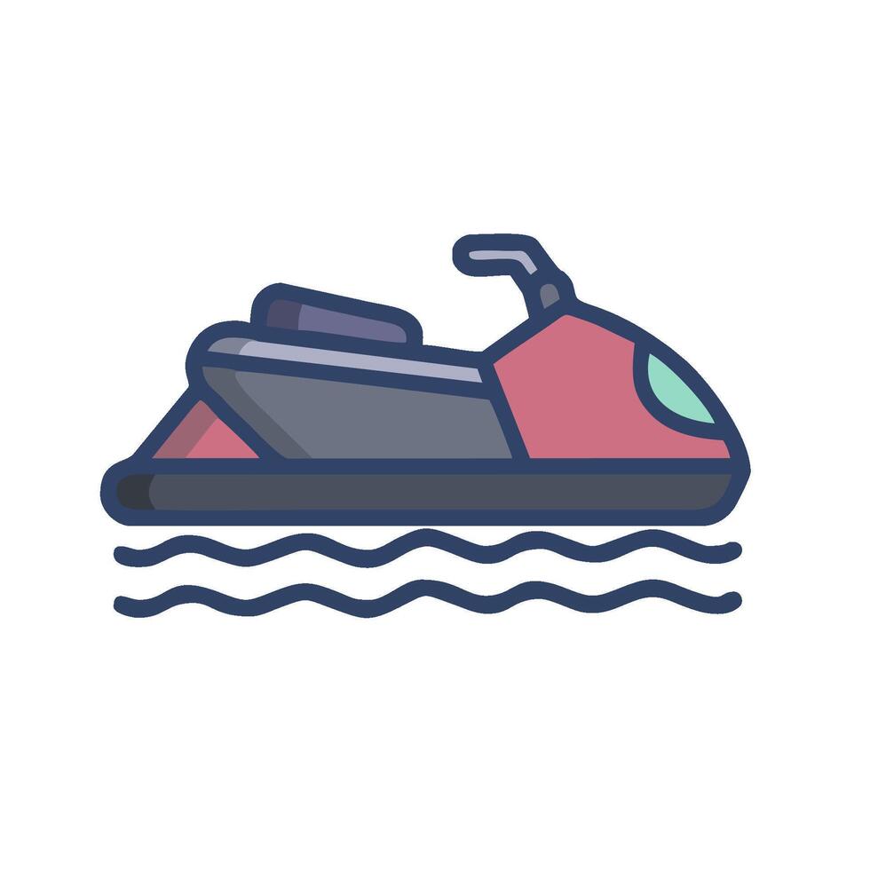 Jet ski icon isolated on white background vector