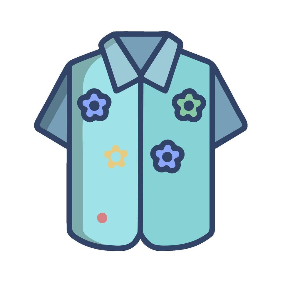 A shirt with flowers on it vector