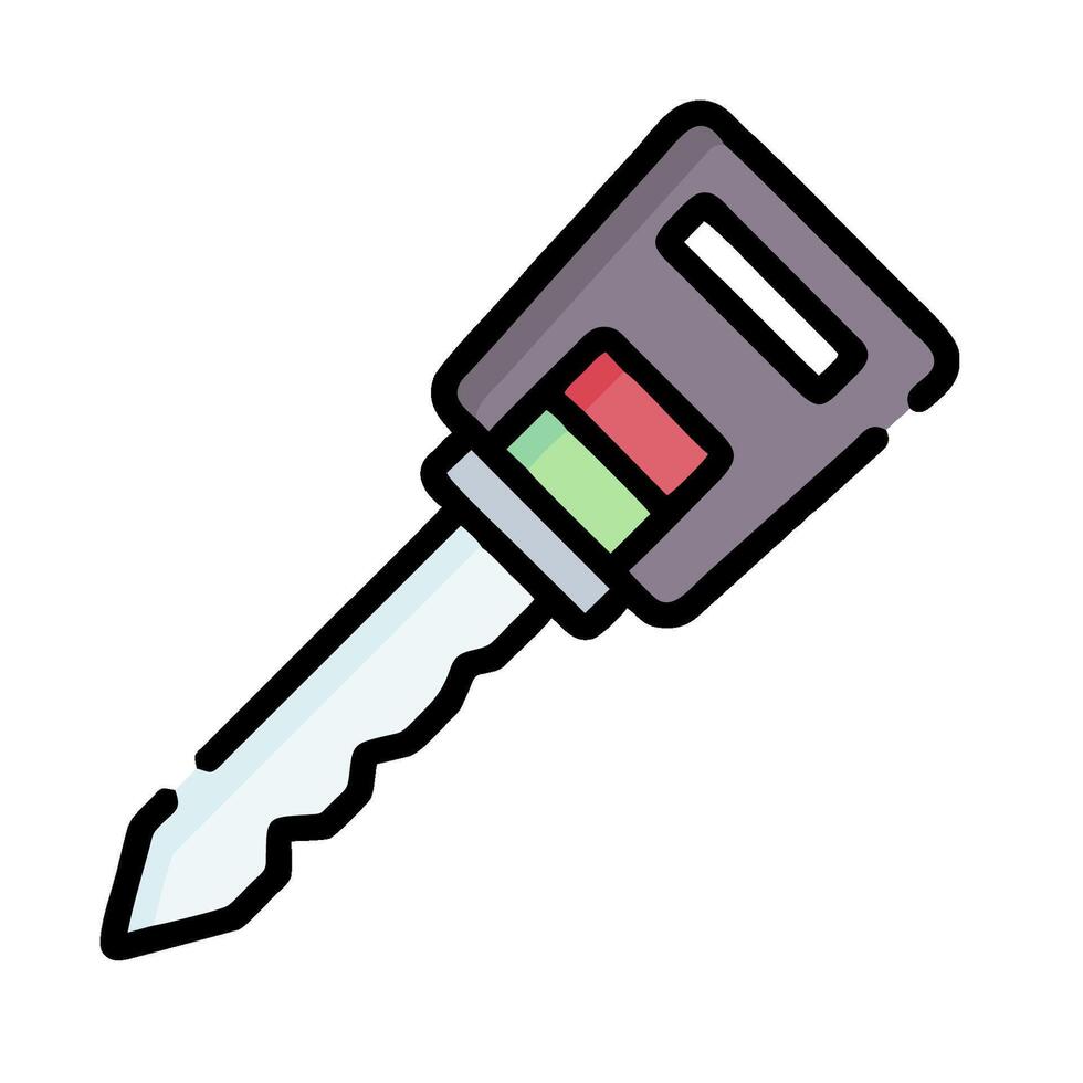 a car key icon on a white background vector