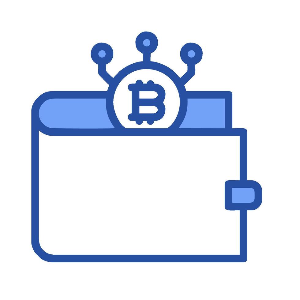 Bitcoin wallet icon vector
