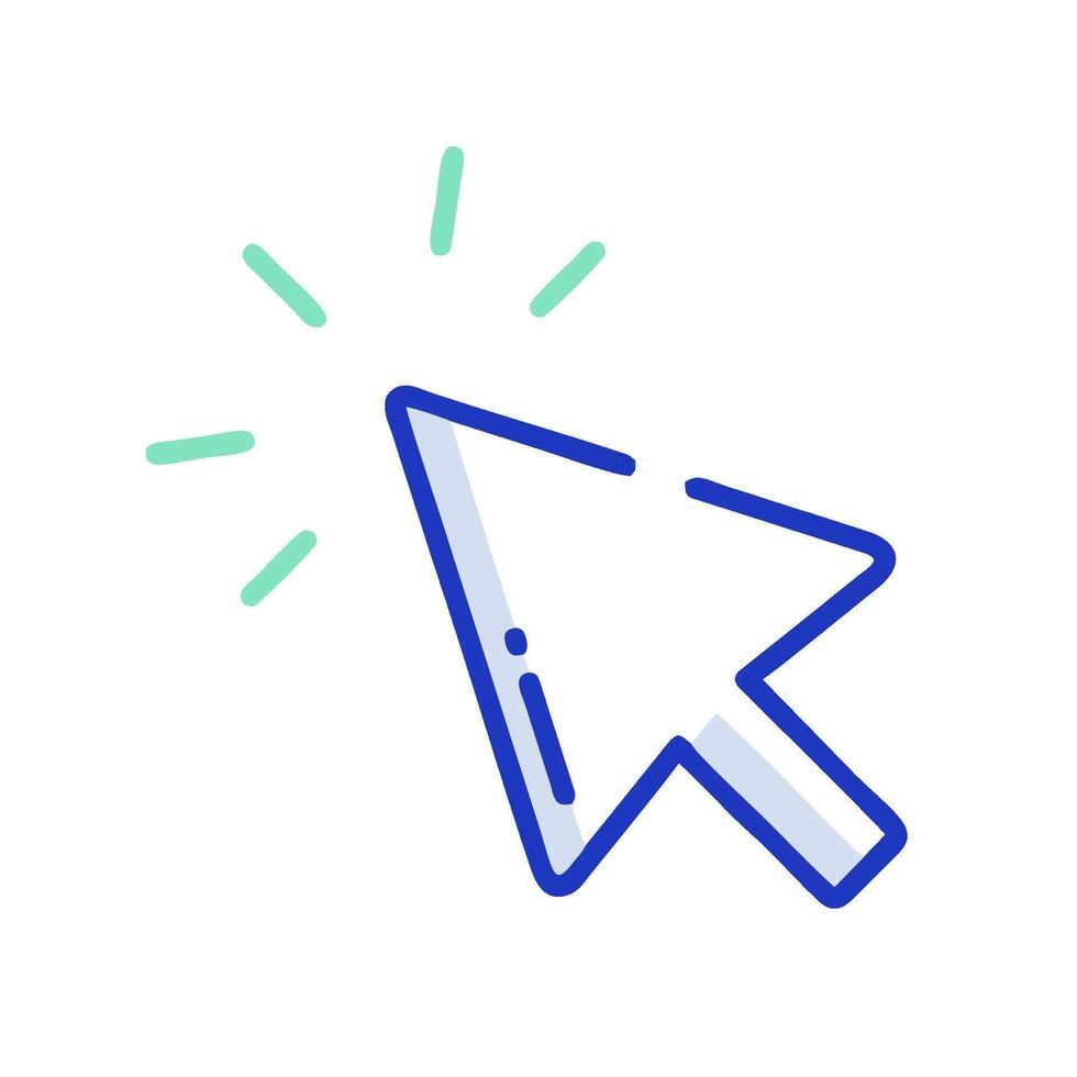 a blue arrow pointing to a white background vector
