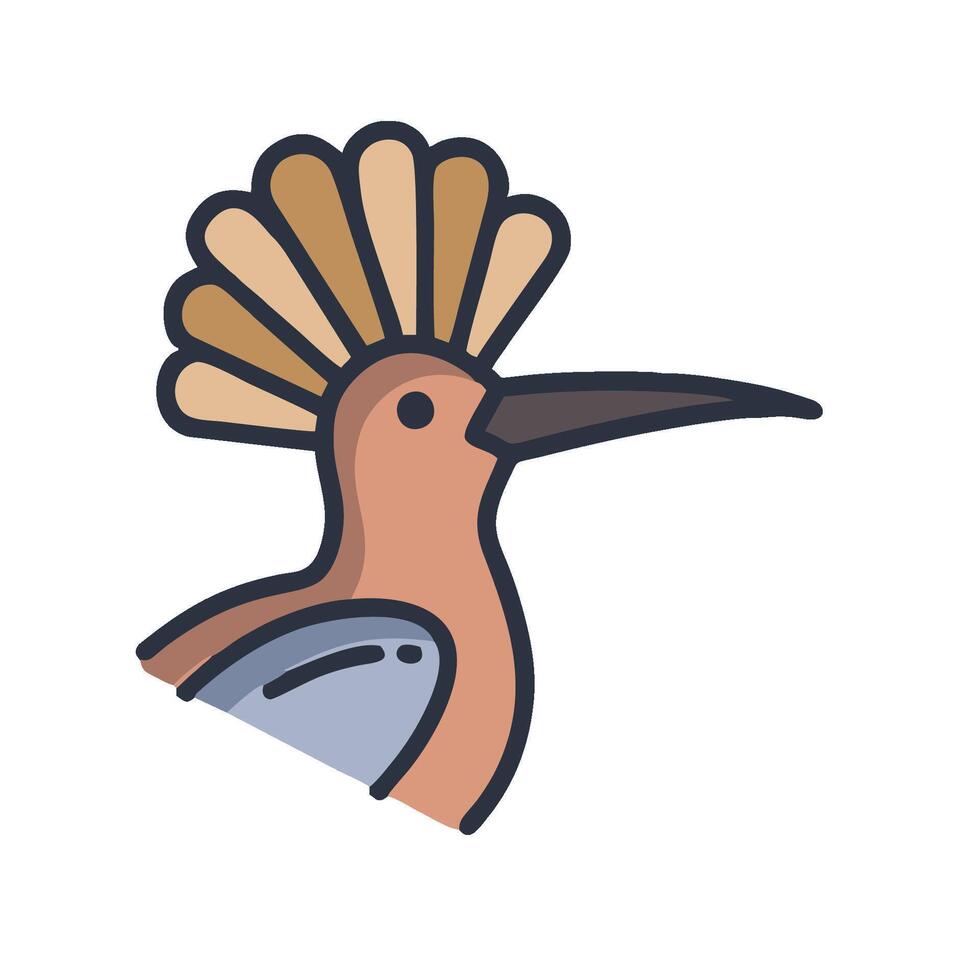 A bird with a mohawk on its head vector
