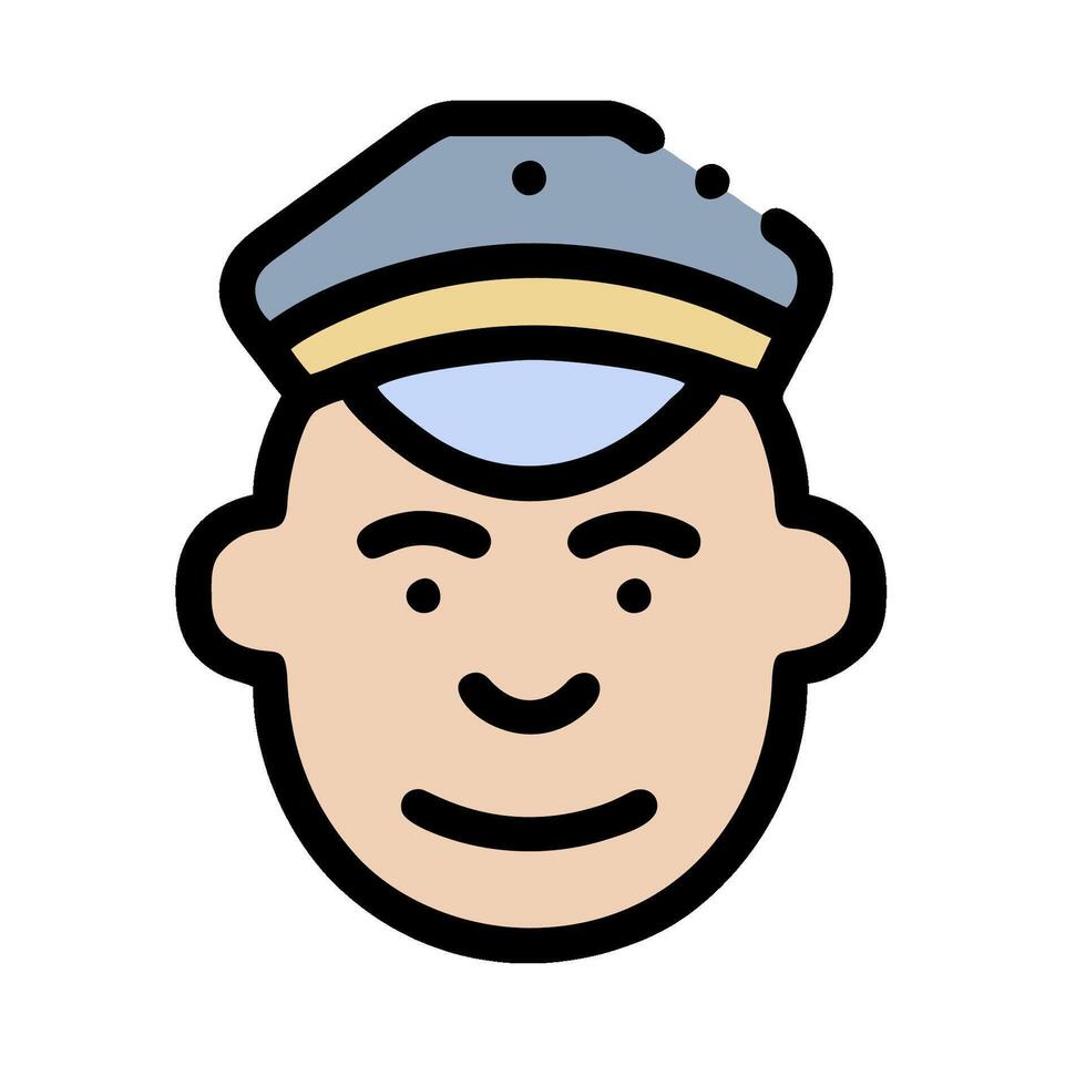 a cartoon man in a police uniform vector