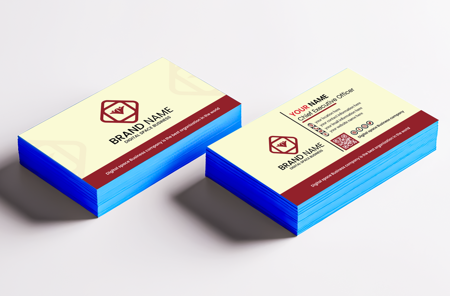 Modern Professional Business Card Mockup Design psd