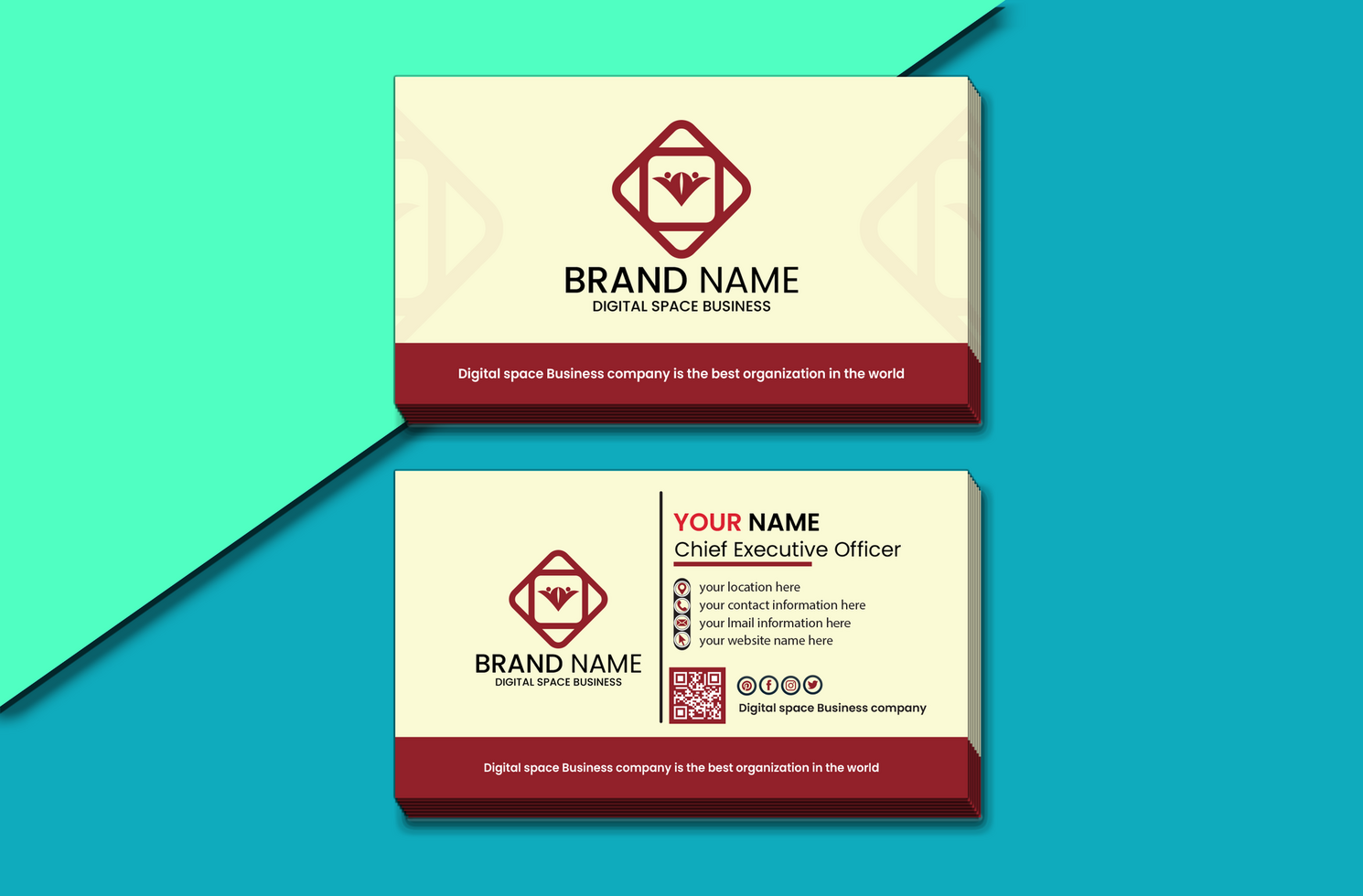 Professional Exclusive Eye Catching 3d Business Card Mockup Design psd