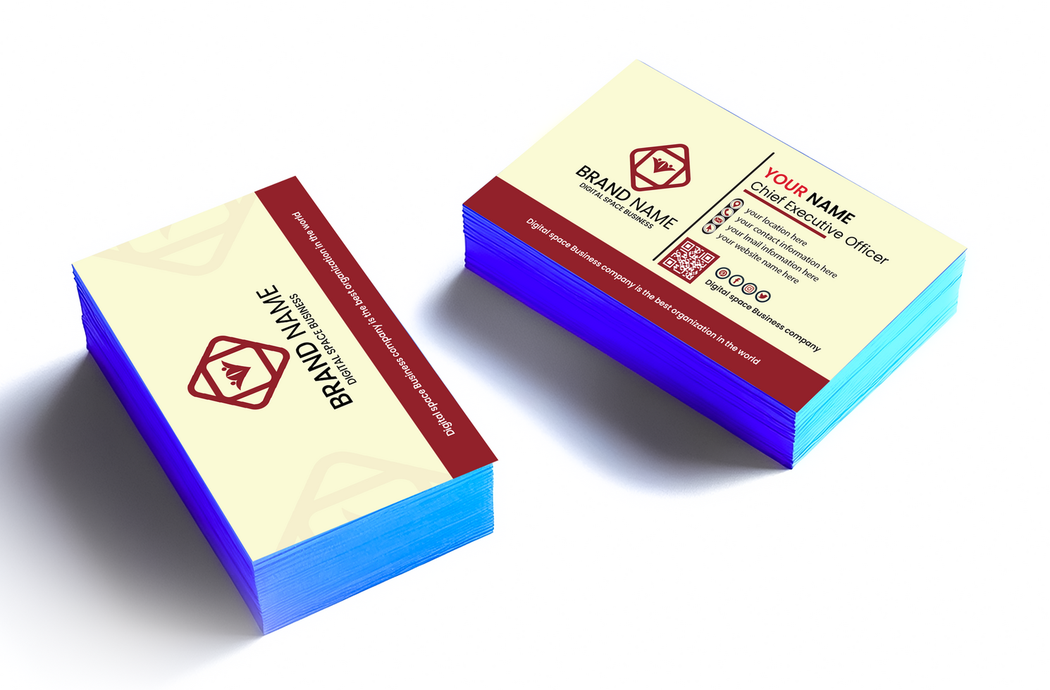Modern Brand Professional Business Card Mockup Design Just Exclusive Visiting Card Mockup psd
