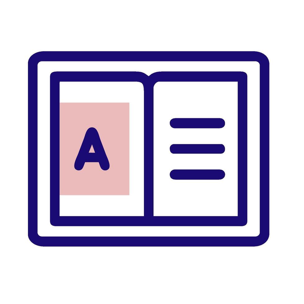 an open book with the letter a on it vector
