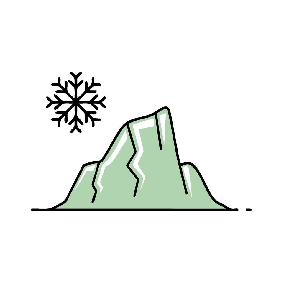 snow mountain icon illustration design vector