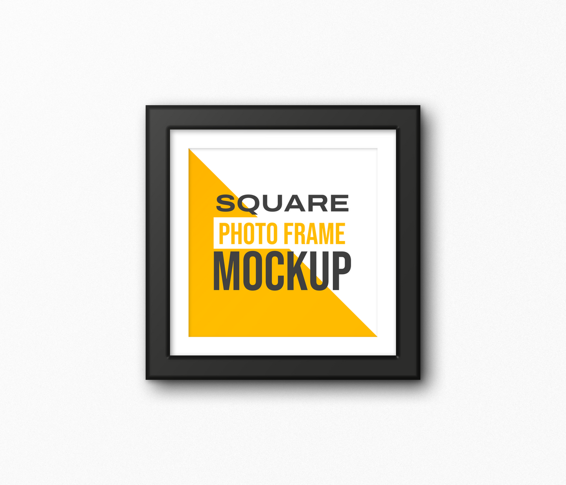 Fully Editable Square Photo Frame Mockup Template psd