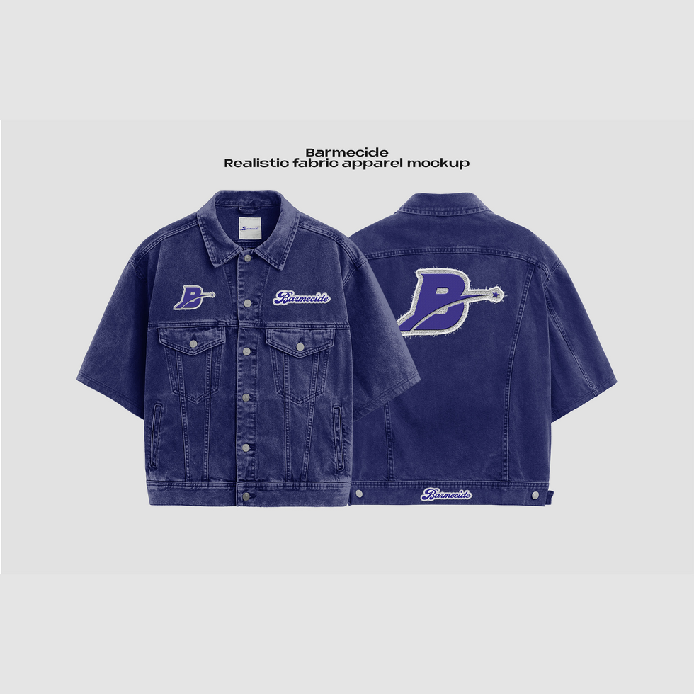 overshirt denim mockup psd