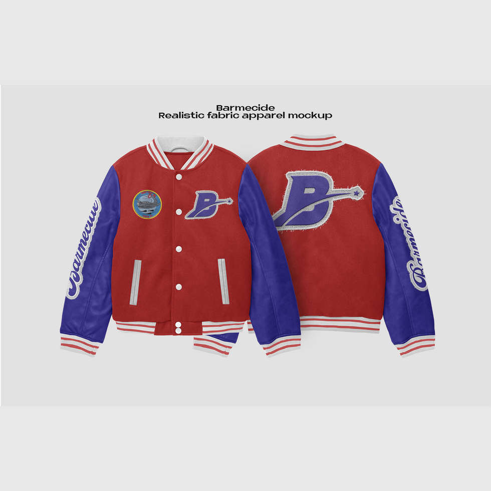Varsity jacket mockups psd