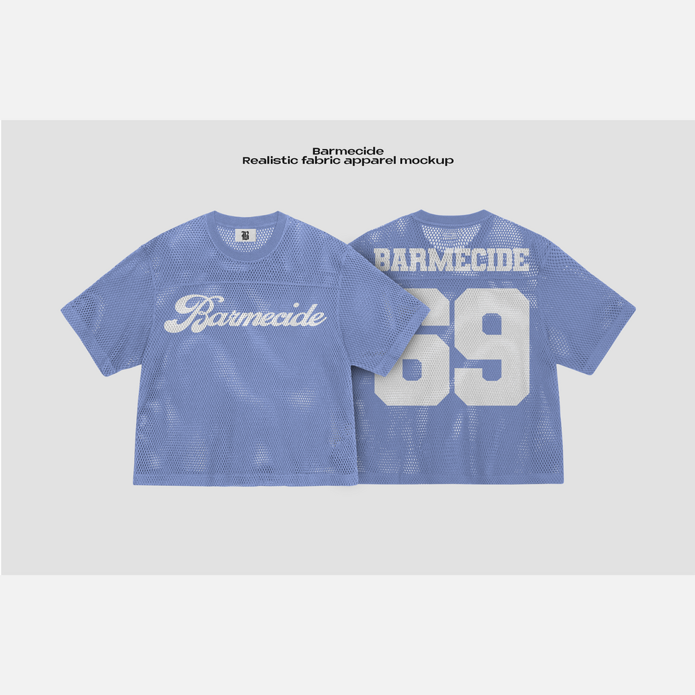 fishnet mesh jersey mockup psd